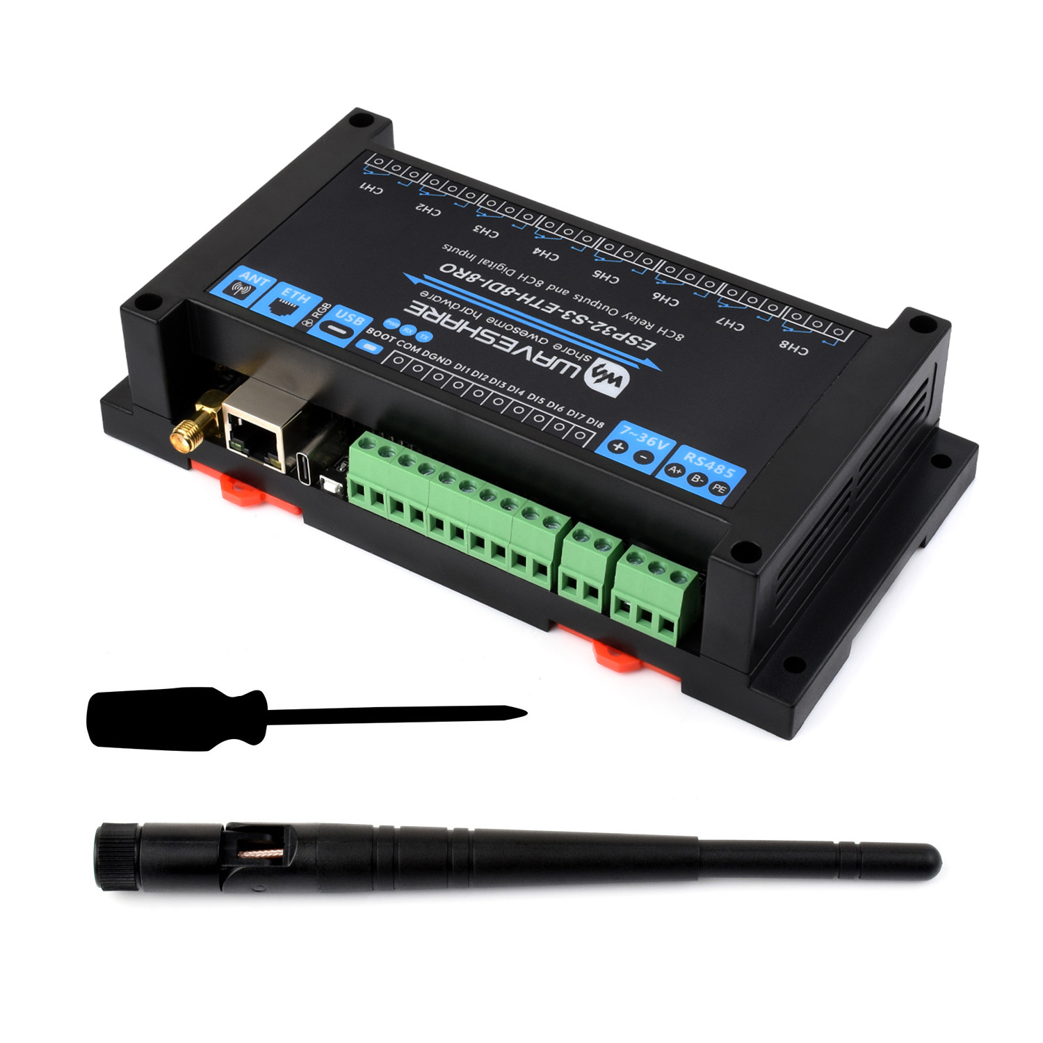 Waveshare Industrial 8-Channel - Esp32 Uart Module ulasan dan harga